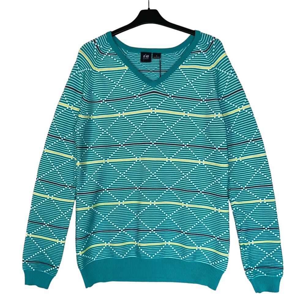 V-Neck Sweater Golf Knit - Picture 2 of 10